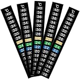 ULTECHNOVO Temperature Strip Sticker - Aquarium Stick on - Fish Tank, 18-34 Degree Range (10pcs)