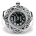 Fashion Lovely Creative Tibet Silver Petal Flower Quartz Finger Ring Watch with Gift Box