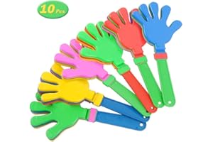 X HOT POPCORN 10 Pcs 11 Inch Hand Clappers Noisemaker Noise Maker Party Favors Colorful Large Noisemaker Plastic Clapper Noisemaker for Sporting Events Fiesta Birthday Game Rewards Cheers Supplies