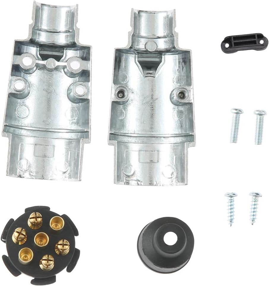 Spina Per Rimorchio 7 Poli ETUKER - Spinotto Gancio Traino 12V ISO 1724 - Foto 2