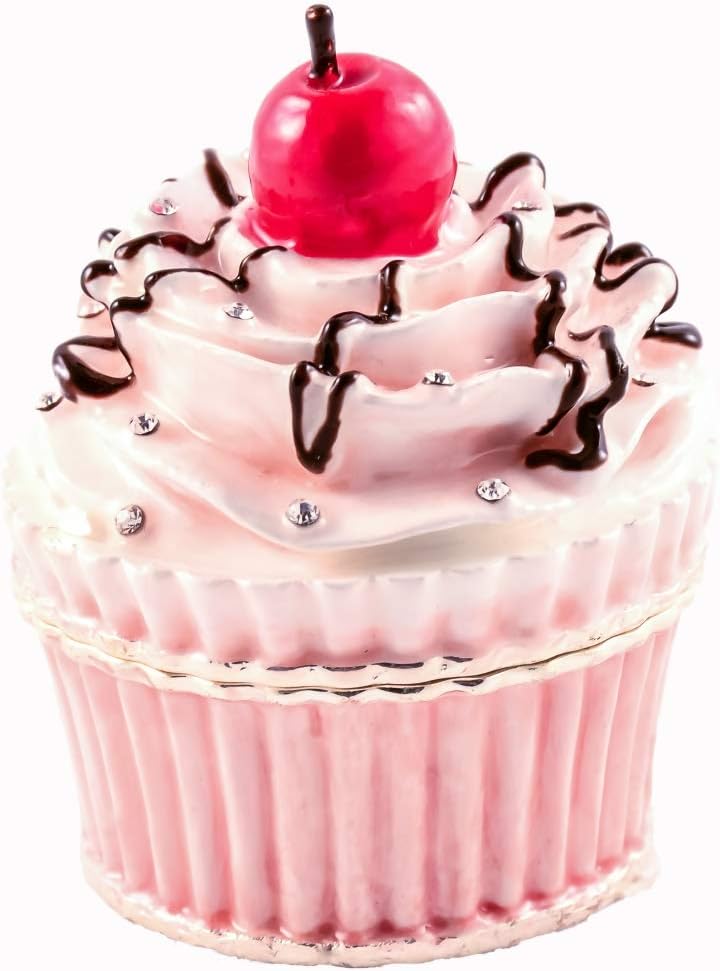 Cupcake Jeweled Enamel Box