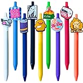 9PC Funny Pens Fun Meme Gag Ballpoint Ink Pen Set Sarcastic Quirky for Writing Club Humor Adult Women Men Work Office Coworker Boss Manager Party Friends Novelty School Items Gifts Supplies