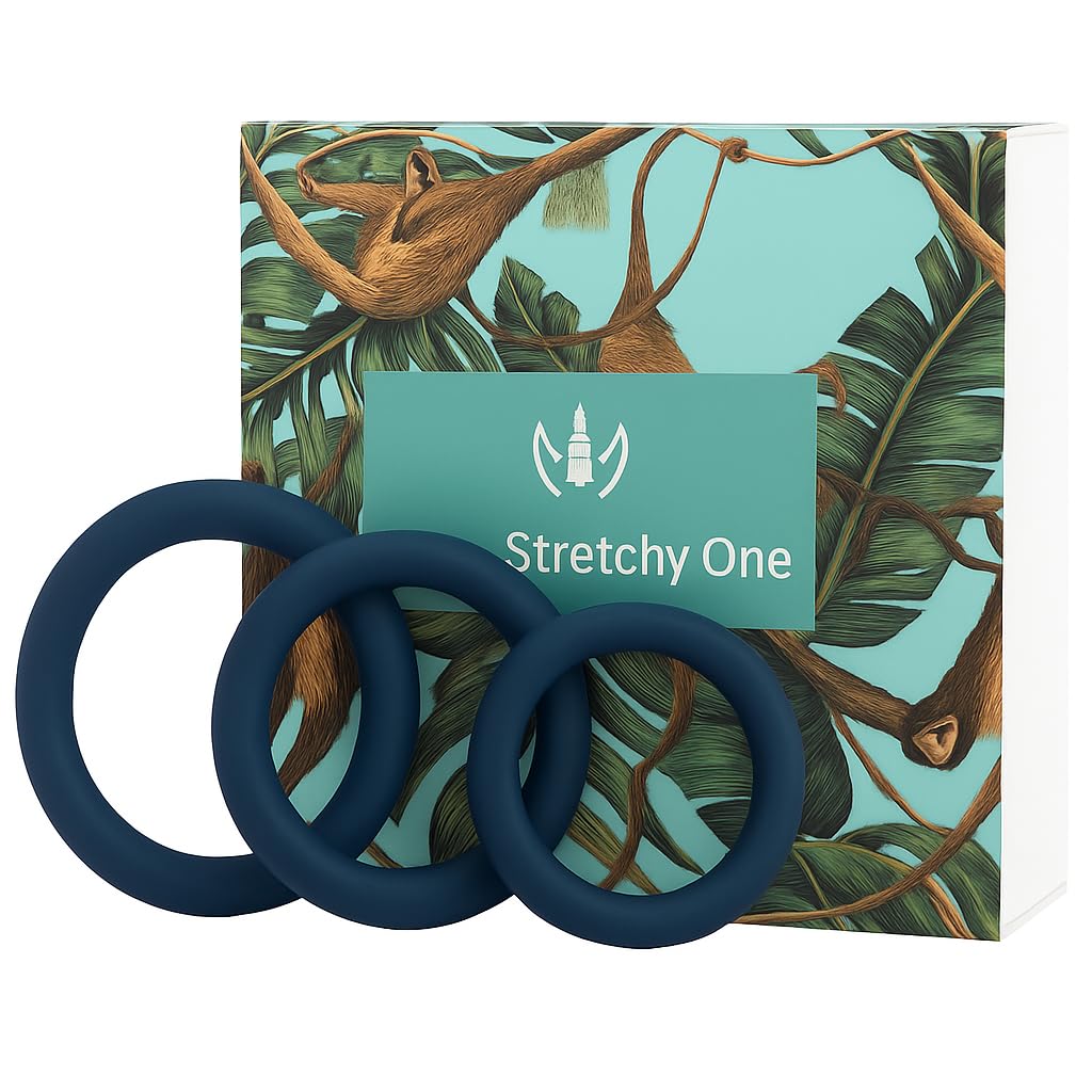 Kandid® 3-in-1 Cock Ring Set for Men – Stretchy Silicone Erection Rings in 3 Sizes, Time Delay Cock Rings for Stronger Erections, Performance & Endurance Training, Waterproof Reusable Penis Rings