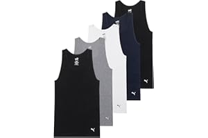 Puma Mens 5 Pack Cotton Rib Tank Top