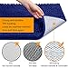 Vdomus Microfiber Bathroom Rugs, Set of 2 (Blue)