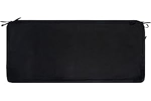 FUNHOME Outdoor Cushion Covers,42" x 18" x 3", No Insert! Patio Cushion Covers,Water Resistant Patio Bench Loveseat Cushion Covers 1 Pack, Black(Covers ONLY)