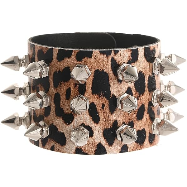 Amazon.com: Tanyoyo Unisex Spike Studded Rock Punk Biker Wide