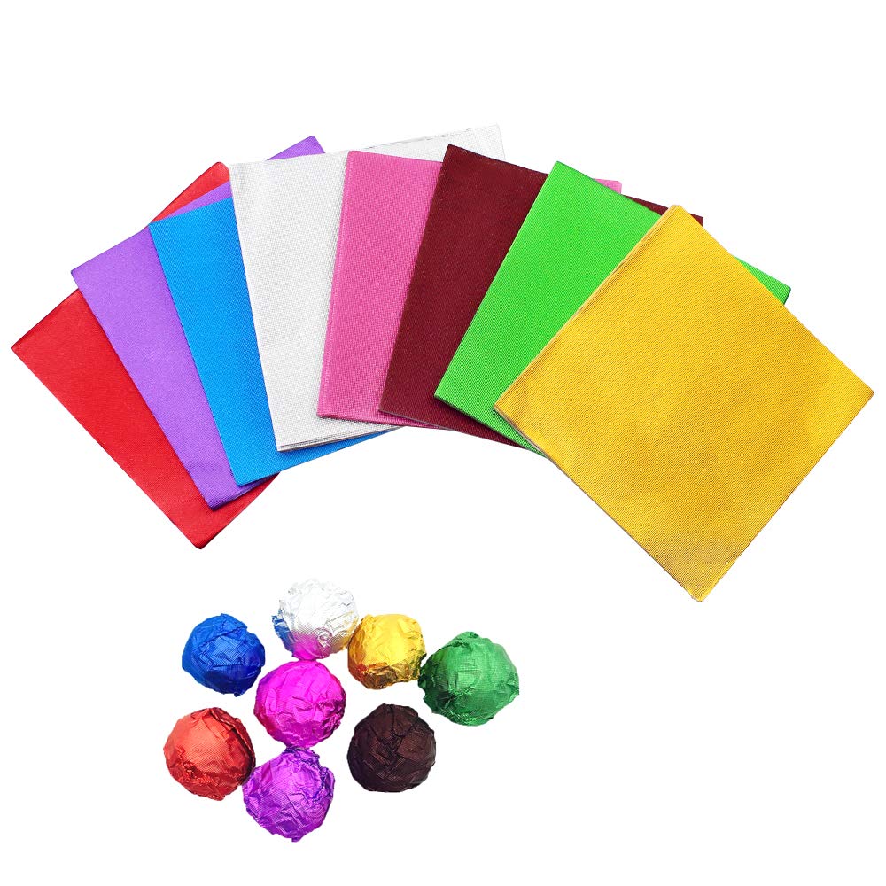 Baven 800 Pcs Aluminum Foil Wrapping Tin Paper, Decorative Paper for Packaging Candy Chocolate ( 8*8cm)