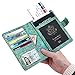 Fintie Passport Holder Cover Case, Premium Vegan Leather RFID Blocking Travel Wallet with Snap Closure, Shades of Blue