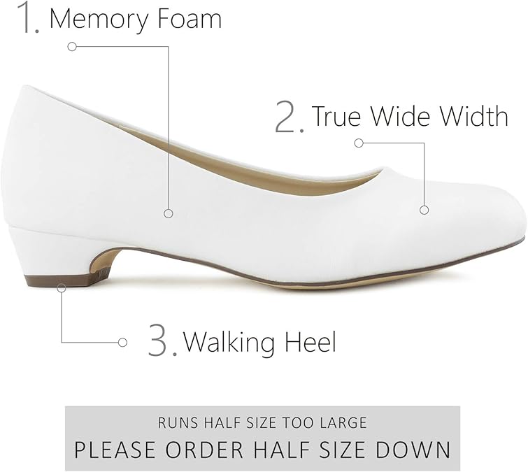 wide width low heel dress shoes