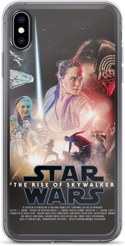 TEEMT Compatible with iPhone Xs Max Case Stars Wars Poster Rey Rise of Skywalker Galaxy Fantasy Movie Pure Clear Phone Cases Cover