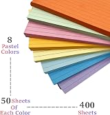 Ojussa A6 Flash Cards 400Pcs 8 Colors Lined 148x105mm 8mm Lines view 3
