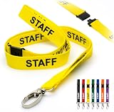 CKB LTD Yellow Staff Lanyards Breakaway Safety Lanyard 1.5cm x 51cm Pack of 10 view 4