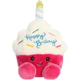 Aurora Palm Pals 4.5" Sparkle Birthday Cupcake Adorable Plush | Bean-filled understuffed bodies with collectible personalities