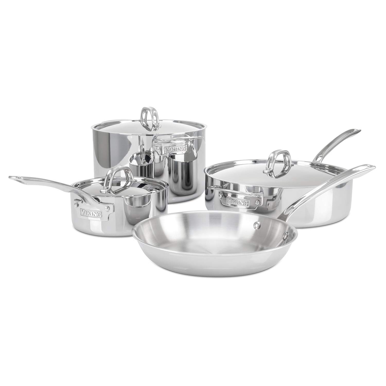 Viking 3-Ply Stainless Steel Cookware Set, 7 Piece