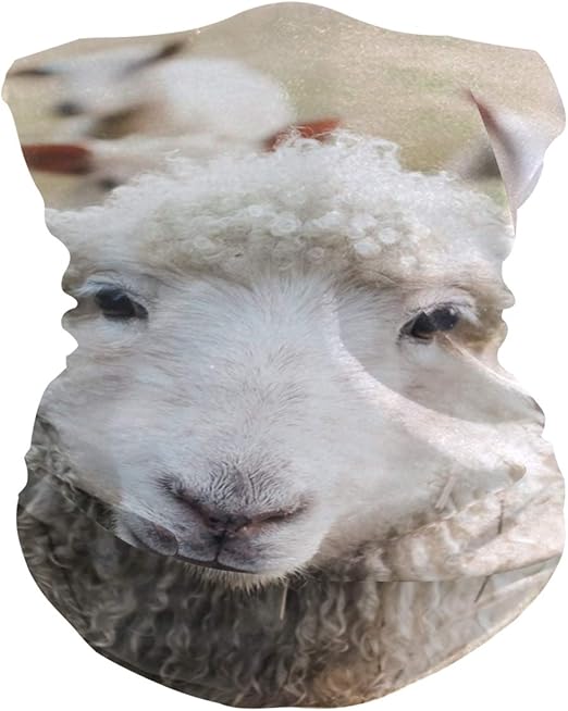 Neck Gaiter Ireland Sheep Lamb White Farm Face Mask Balaclava Bandana