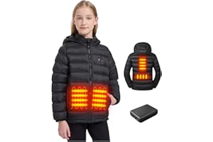 Varmcore Kids Heated Jacket with Battery, Lightweight Electric Coat for Boys Girls Winter Gift
