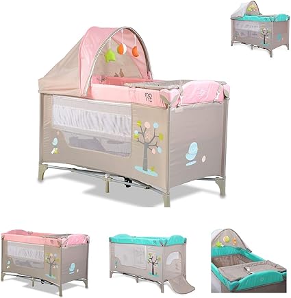 Moni Lit De Voyage Parc Matelas Friend Matelas A Langer Moustiquaire Farbe Rose Amazon Fr Bebes Puericulture
