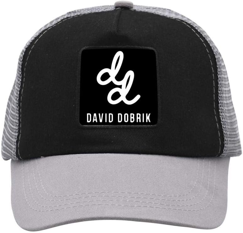ZALOA David Dobrik,Adjustable Printing Summer Snapback Unisex Adult Gray Mesh Hats