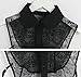 Joyci Christmas New Lady's Lace Hollow Out Half Shirt False Collar Fake (Black)