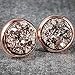 Rose Gold on Rose Gold - Druzy Stud Earrings - Hypoallergenic Posts