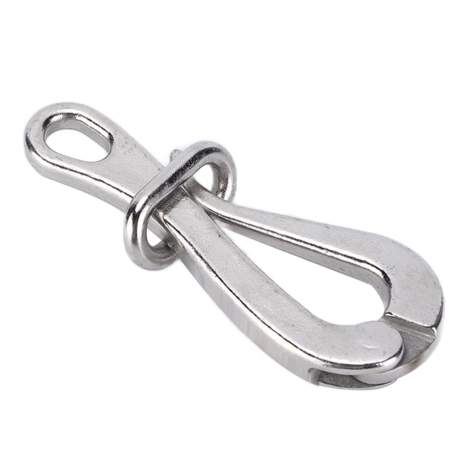 Akozon 4in Pelican Hook Quick Release Hook Pelican Hook & Eye with Quick Release Link 316 Stainless Steel Polished AntiRust Boat Hardware Accessories