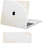 MOSISO Compatible with MacBook Air 13 inch Case 2022 2021 2020 2019 2018 Release A2337 M1 A2179 A1932, Protective Plastic Hard Shall&Keyboard Cover for MacBook Air 13.3 inch, Autumn Flower and Leave