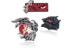 FUNBOAT Berserker Guts Anime Enamel Pin - Berzerk Black Armor Swordsman Manga Pin - Gift for Kids Girls Teens Women Men and Fans