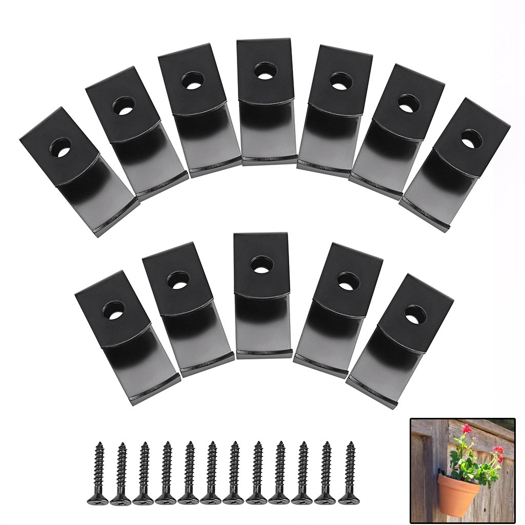 Flower Pot Clips 12 Pcs Hard Steel Durable Hangers Hook Holds 5” to 8