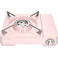 Dr.HOWS Twinkle Butane Portable Gas stove with Carrying case, butane camp stove indoor gas stove portable, Outdoor Camping, twist flame, safety device, child lock, CSA Listed (Pink)
