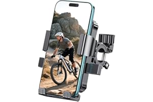 Prjrsme Bike Phone Holder, Handlebar Phone Mount for Bike and Motorcycle, Electric Scooter Mountain Bike, Adjustable Cell Phone Holder,Secure Holder for 4.7-6.8 Inch All Cell Phones