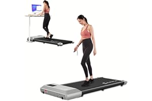 SupeRun 2024 Newest Walking Pad Treadmill, 2.5 HP Under Desk Treadmill, 2 in 1 Portable Treadmill for Home with Remote Control LED Display, 300 Ibs Weight Capacity