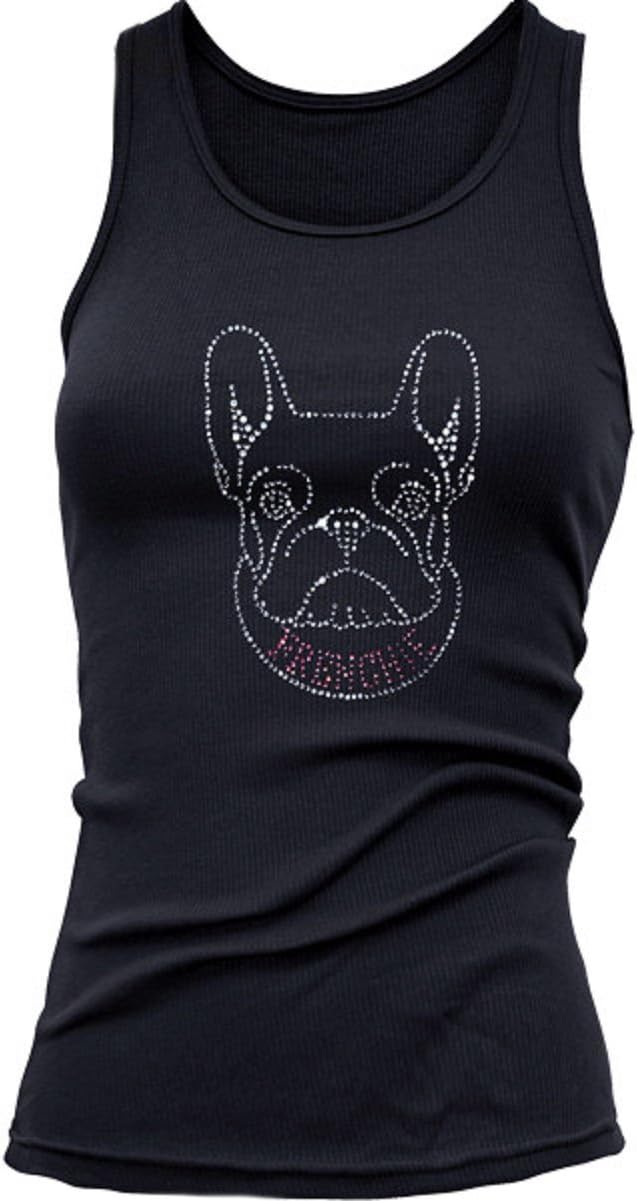 Frenchie Bling Womens' French Bulldog Slim Fit Tank