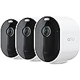 Arlo Pro 4 Spotlight Camera - 3 Pack - Wireless Security, 2K Video & HDR, Color Night Vision, 2 Way Audio, Wire-Free, Direct to WiFi No Hub Needed, White - VMC4350P