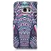 Samsung Galaxy S7 Edge Case,JinLi Printed Pattern Filio Wallet Cellphone Book Protective Cover Designed with Credit Card Slot and Money Holder and Kickstand for Hands Free video (elephant)