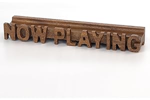 Noahrk Walnut Wooden Now Playing Vinyl Record Wall Holder - Now Playing Vinyl Record Stand - Vinyl Record Wall Mount Display Vinyl Wall Mount Record Shelf Hanging Wall Record Display Storage LP Holder