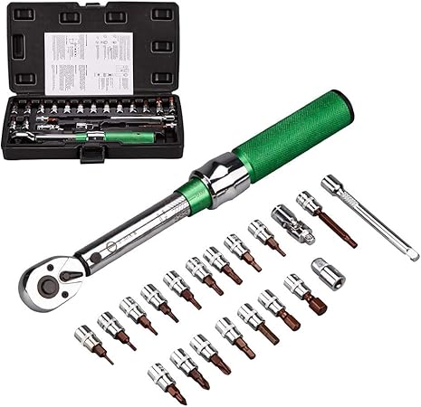 Akm Jeu De Cles Dynamometriques 1 4 Velo 5 30 Nm Version Amelioree De La Cle Dynamometrique Avec Inserts Speciaux Pour Vis De Roue 3 Precision D Erreur Amazon Fr Bricolage