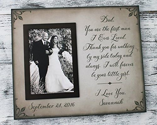 Father of the bride gift, personalize you are the first man I ever loved picture frame, parent wedding gift