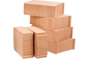 VANZACK 6Pcs Wooden Train Track Support Beech Wood Bridge Pier Connectors for Elevated Railway Layouts