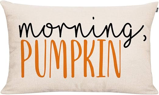 morning pumpkin pillow cover