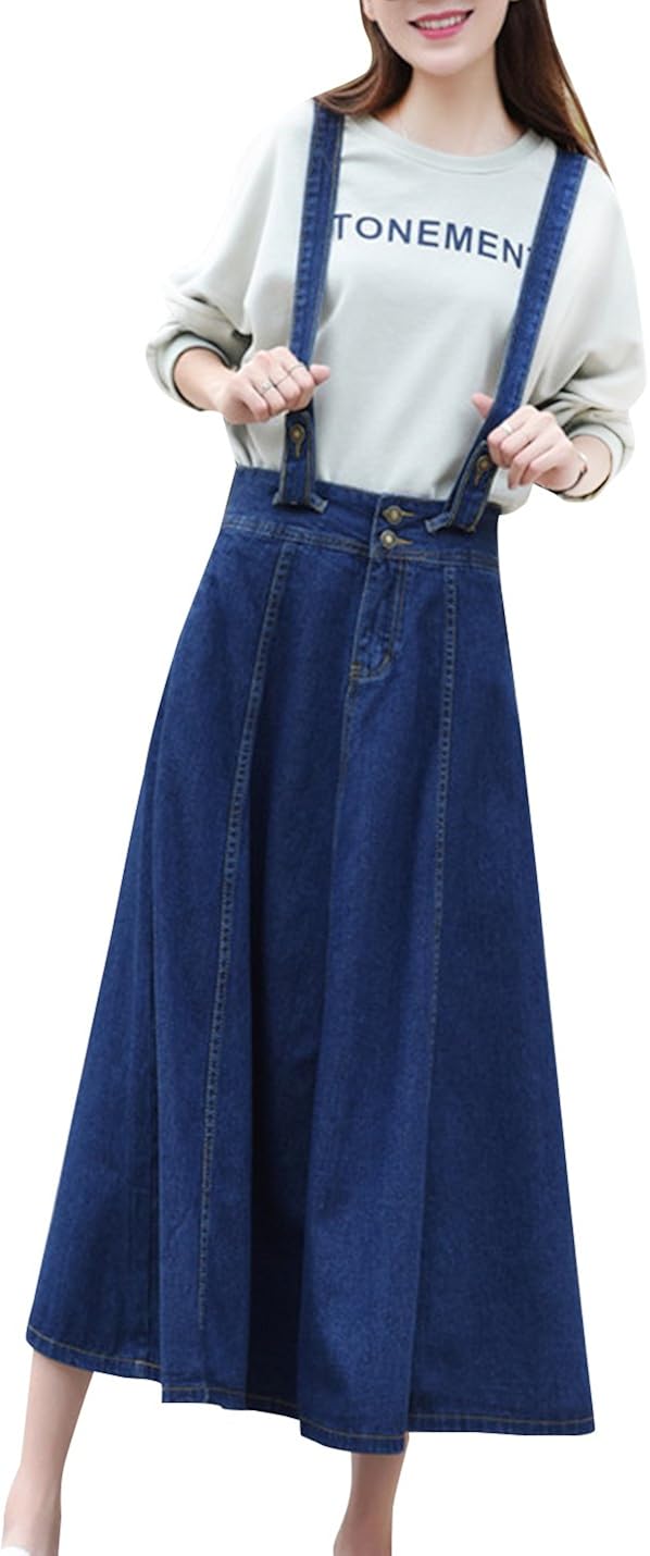 denim overall skirts