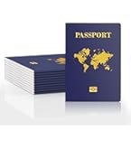 Libro De Pasaporte En Blanco, Cuaderno De Pasaporte Azul De 4 X 5.5 Pulgadas, Pasaporte Falso, Diario De Viaje A Granel Para Niños, Viajes, Actividades De Simulación, Aula, Proyectos Escolares