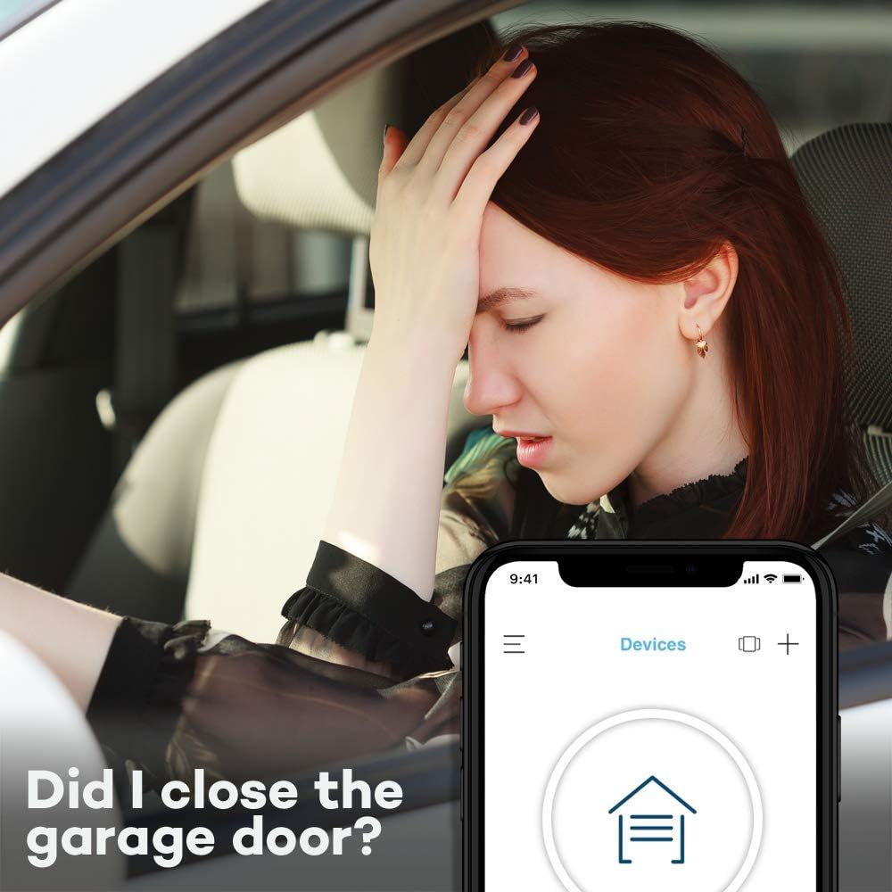 MyQ Smart Garage Door Opener Chamberlain MYQ-G0301 - Wireless & Wi-Fi enabled Garage Hub with Smartphone Control, 1 Pack, Black - - 
