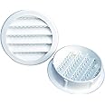 Maurice Franklin Louver-3" Round White Polypropylene Plastic Louver with Insect Screen System (Priced Per Bag of 4). Item #3" PLW-100
