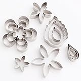 Set 6 Tagliapasta A Fiore | Acciaio Inox | Lavabile In Lavastoviglie | Misure Da 2.4 A 10.2 Cm | Per Biscotti E Fondente - Foto 7