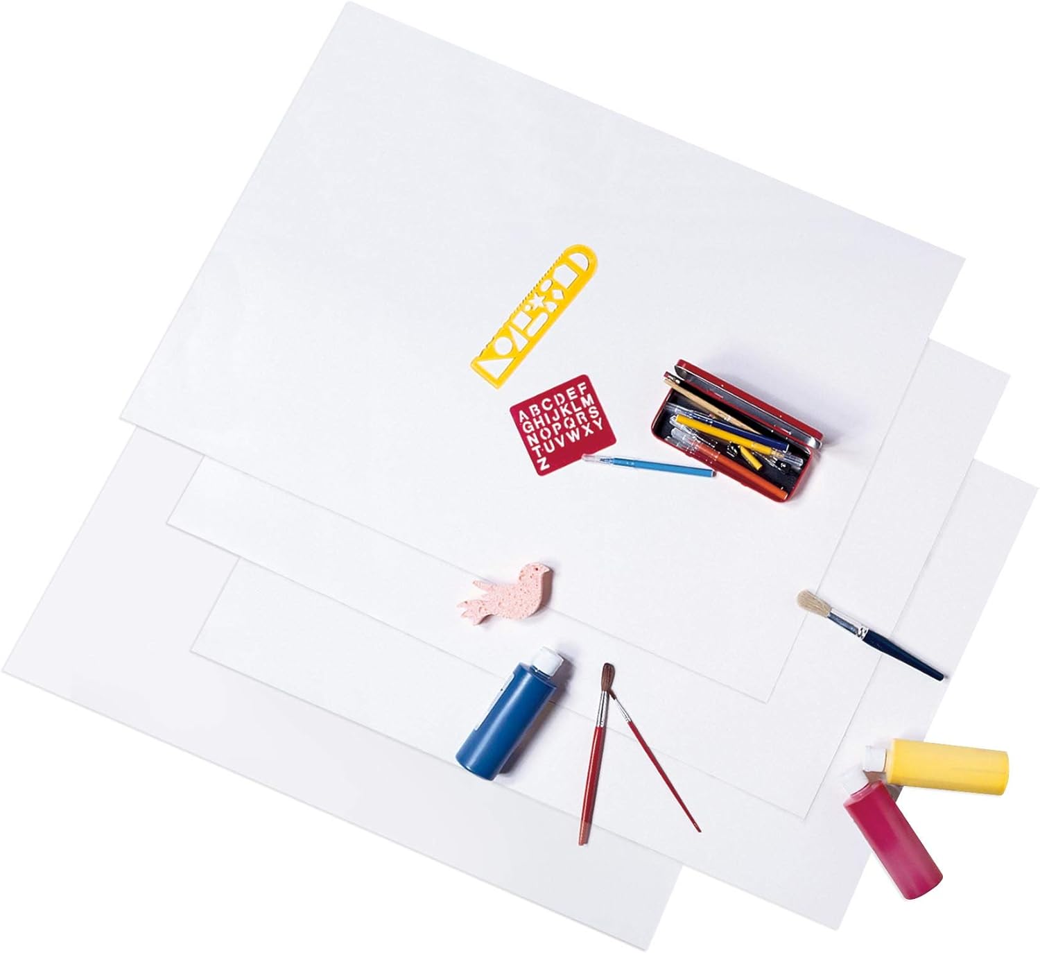 Pacon Super Value Poster Board, 22"X28", White, 50 Sheets : Ordinary Display Boards : Office Products