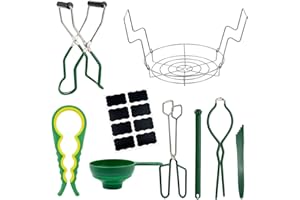 KisSealed 8 pcs Canning Kit,Canning Supplies Starter Kit for Food/Fruit/Pickle,Canning Rack Canning Essentials Tools Set for 