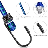 Wefine Pack of 10 Bungee Cords with Hooks 8mm Heavy Duty, Weatherproof view 2