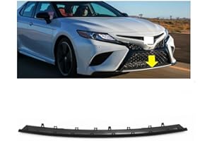 AUTOJOY CLUB Front Bumper Grille Lower Molding Trim Fit for Camry SE XSE Hybrid SE 2018 2019 2020 Replacement Parts Front Bumper Lower Lip(Gloss Black)