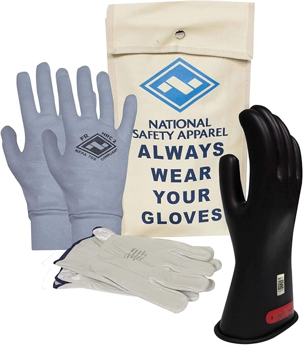 National Safety Apparel Class 0 Black Rubber Voltage Insulating Glove